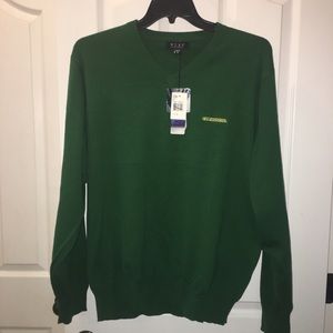 NWT Green University of Oregon Ducks Vneck Sweater